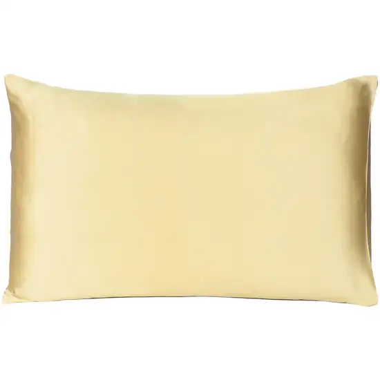 Gold Dreamy Set Of 2 Silky Satin King Pillowcases Photo 2