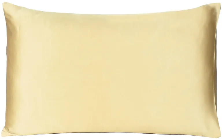 Gold Dreamy Set Of 2 Silky Satin Queen Pillowcases Photo 2