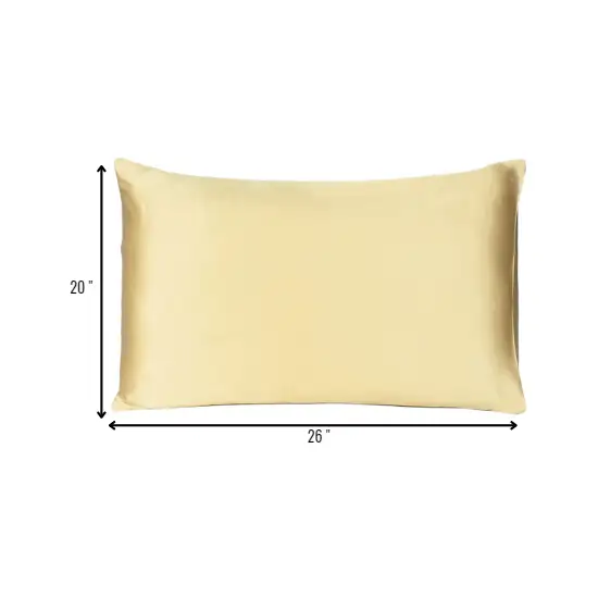 Gold Dreamy Set Of 2 Silky Satin Standard Pillowcases Photo 9