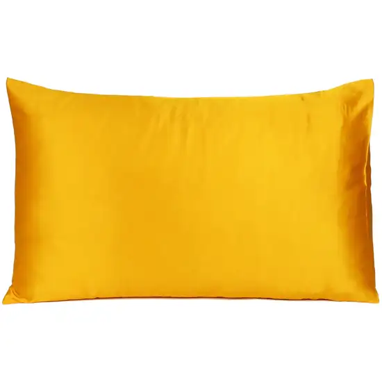 Goldenrod Dreamy Set Of 2 Silky Satin King Pillowcases Photo 2