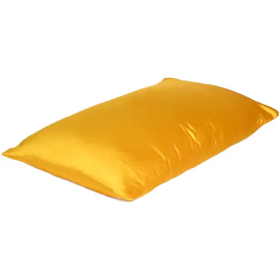 Goldenrod Dreamy Set Of 2 Silky Satin King Pillowcases Photo 3