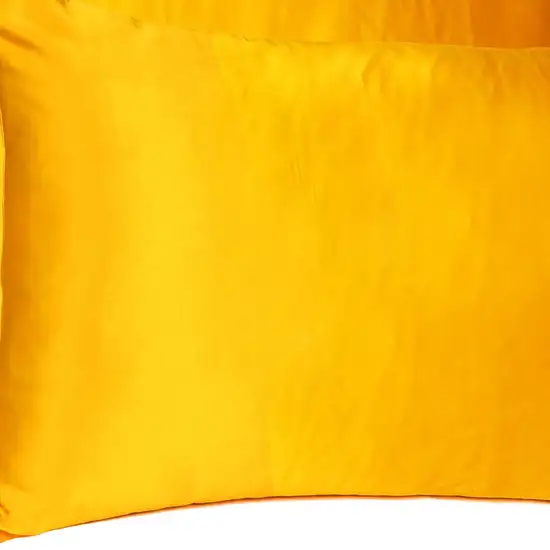 Goldenrod Dreamy Set Of 2 Silky Satin Standard Pillowcases Photo 6