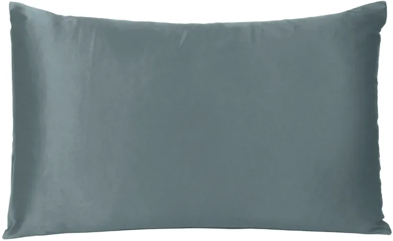 Gray Dreamy Set Of 2 Silky Satin King Pillowcases Photo 3