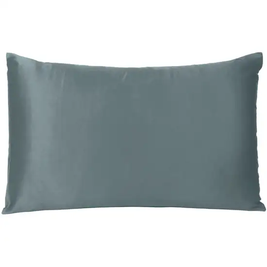 Gray Dreamy Set Of 2 Silky Satin King Pillowcases Photo 3