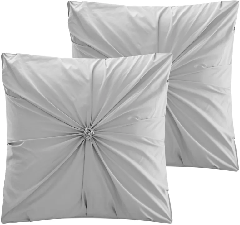 Gray King PolYester 180 Thread Count Washable Down Comforter Set Photo 3