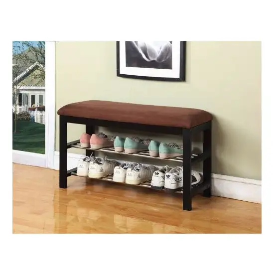 Hallway Entry Bedroom Storage Bench Shoe Rack Organizer Photo 1