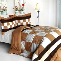 Photo of Happy Song - Quilted Patchwork Down Alternative Comforter Set (Twin Size)