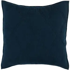 Photo of Hara 26 Inch Hand Quilted Euro Pillow Sham with Polyester Fill