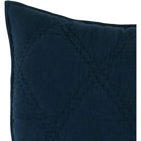 Hara 26 Inch Hand Quilted Euro Pillow Sham with Polyester Fill Photo 2