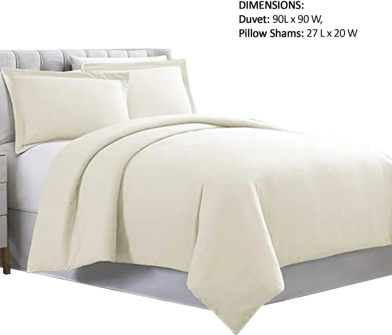 Horten 3 Piece Full Size Microfiber Duvet Set The Urban Port, Off Photo 2