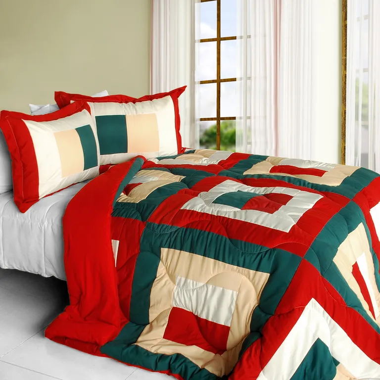 In My Life A - Quilted Patchwork Down Alternative Comforter Set (Full/Queen Size) Photo 1