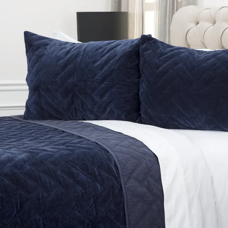 Indigo Queen 100% Cotton 300 Thread Count Dry Clean Only Down Alternative Comforter Photo 2