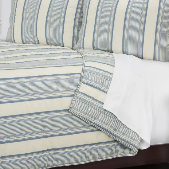 Indigo Queen 100% Cotton 300 Thread Count Machine Washable Down Alternative Comforter Photo 6