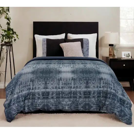 Indigo Queen 100% Cotton 300 Thread Count Washable Duvet Cover Photo 1