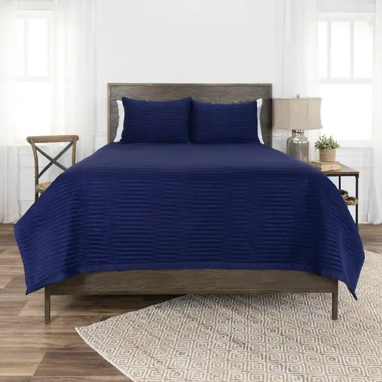 Indigo Queen Microfiber 300 Thread Count Machine Washable Down Alternative Comforter Photo 4