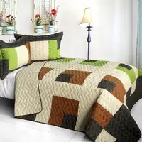 Photo of Initial Dream - 3PC Vermicelli - Quilted Patchwork Quilt Set (Full/Queen Size)