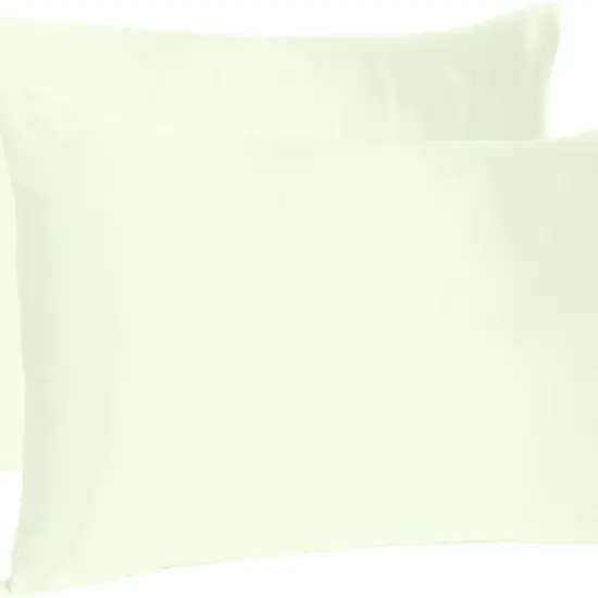 Ivory Dreamy Set Of 2 Silky Satin King Pillowcases Photo 7