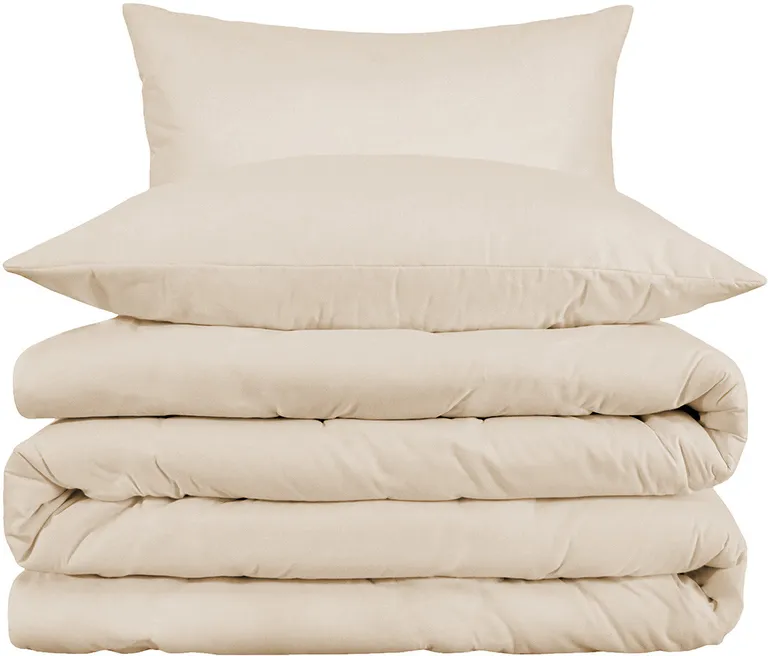 Ivory King Cotton Blend 1000 Thread Count Washable Duvet Cover Set Photo 4