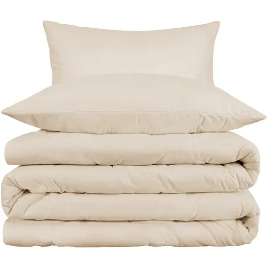 Ivory King Cotton Blend 1000 Thread Count Washable Duvet Cover Set Photo 1