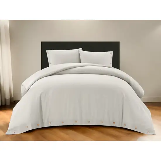 Ivory King 100% Cotton 180 Thread Count Washable Duvet Cover Set Photo 1