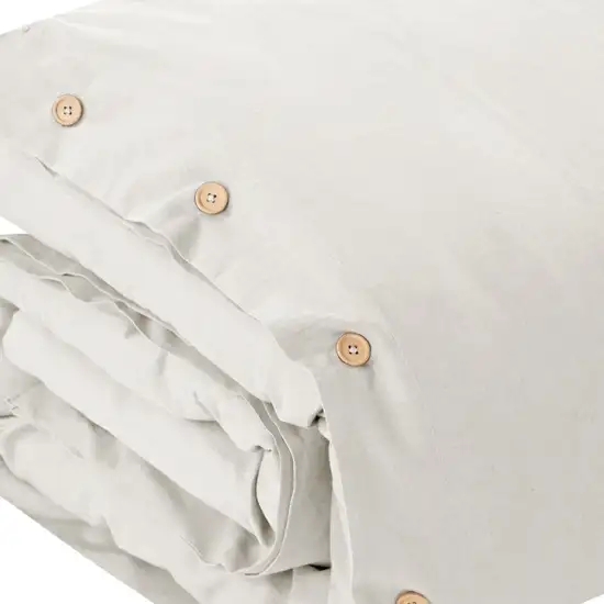 Ivory King 100% Cotton 180 Thread Count Washable Duvet Cover Set Photo 6