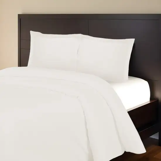 Ivory Queen Cotton Blend 1000 Thread Count Washable Duvet Cover Set Photo 1