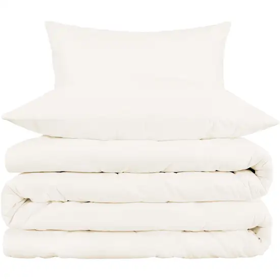 Ivory Queen Cotton Blend 1000 Thread Count Washable Duvet Cover Set Photo 1