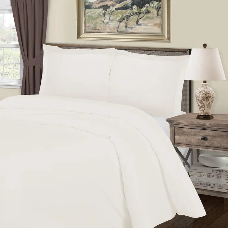 Ivory Queen Cotton Blend 1000 Thread Count Washable Duvet Cover Set Photo 4