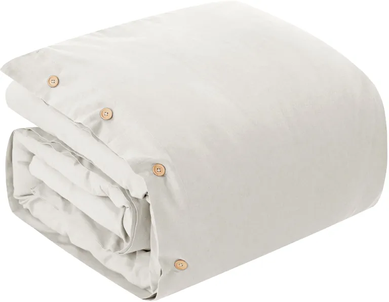 Ivory Queen 100% Cotton 140 Thread Count Washable Duvet Cover Set Photo 1