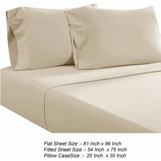 Ivy 4 Piece Full Size Cotton Ultra Soft Bed Sheet Set, Prewashed Photo 5