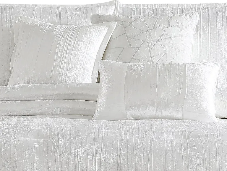 Jay 7 Piece King Comforter Set, Polyester Velvet Deluxe Texture Photo 2