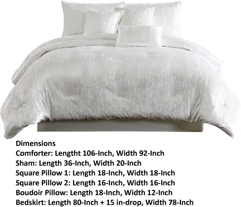 Jay 7 Piece King Comforter Set, Polyester Velvet Deluxe Texture Photo 5