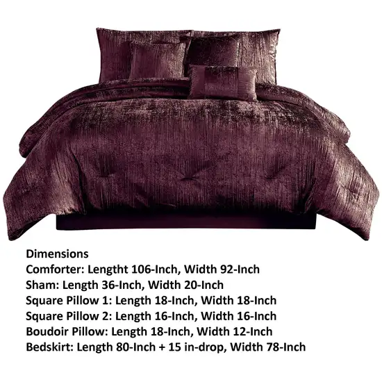 Jay 7 Piece King Comforter Set, Polyester Velvet Deluxe Texture Photo 5