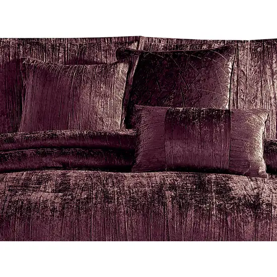 Jay 7 Piece King Comforter Set, Polyester Velvet Deluxe Texture Photo 2