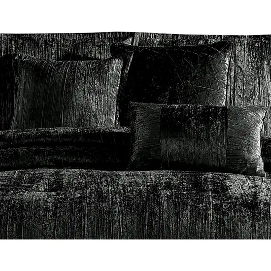 Jay 7 Piece King Comforter Set, Polyester Velvet, Deluxe Texture Photo 2