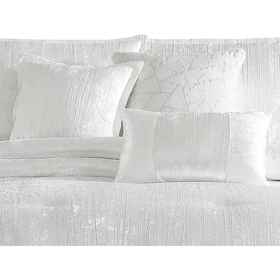 Jay 7 Piece Queen Comforter Set, Polyester Velvet Deluxe Texture Photo 2