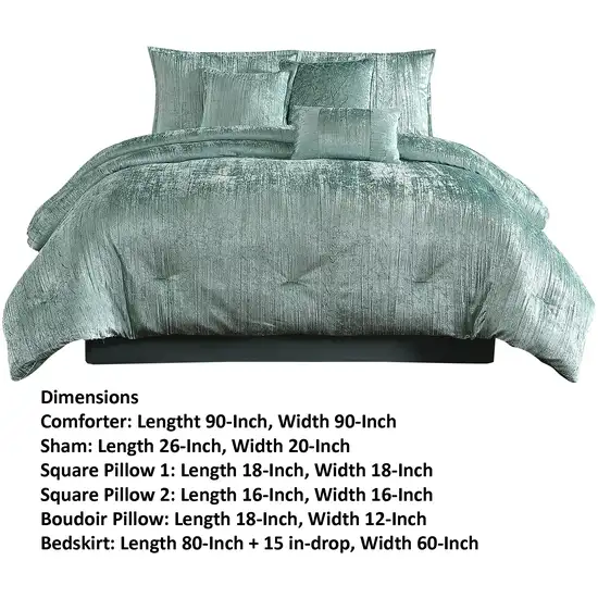 Jay 7 Piece Queen Comforter Set, Polyester Velvet Deluxe Texture Photo 5
