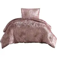 Photo of Jay 2 Piece Twin Comforter Set, Polyester Velvet, Deluxe Texture