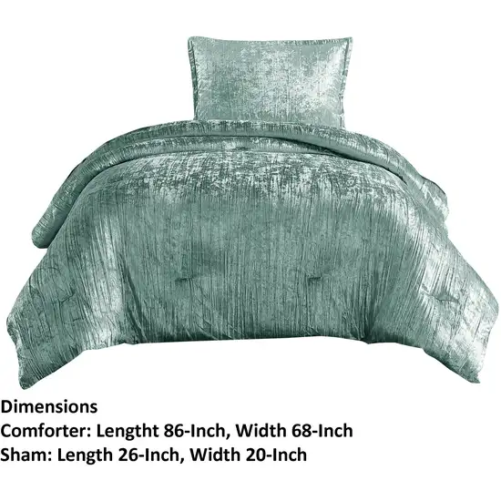 Jay 2 Piece Twin Comforter Set, Polyester Velvet Deluxe Texture Photo 5