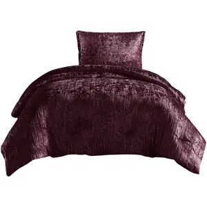 Photo of Jay 2 Piece Twin Comforter Set, Polyester Velvet Deluxe Texture