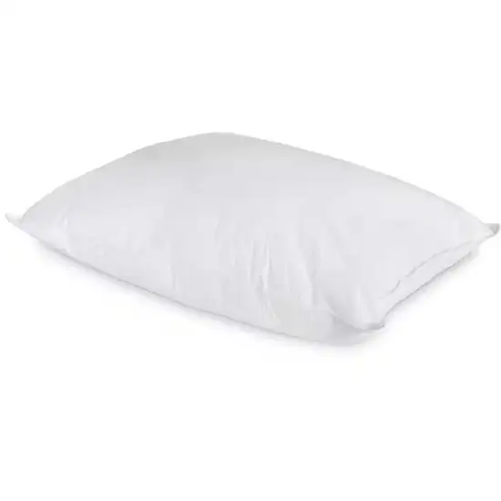 Jumbo Standard Cotton Bed Pillow with Down Alternative Polyester Fiber Fill Photo 1