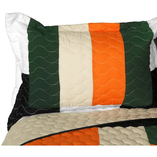 Jungle Exploration -  3PC Vermicelli - Quilted Patchwork Quilt Set (Full/Queen Size) Photo 3