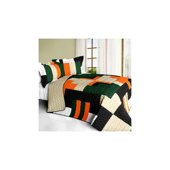 Jungle Exploration -  3PC Vermicelli - Quilted Patchwork Quilt Set (Full/Queen Size) Photo 2