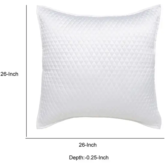 Kahn 26 Inch Hand Stitched Soft Sateen Euro Pillow Sham, Cotton Fill Photo 5