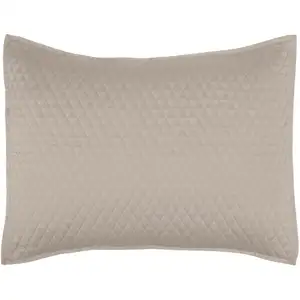 Photo of Kahn 26 Inch Hand Stitched Standard Pillow Sham, Cotton Fill, Matte