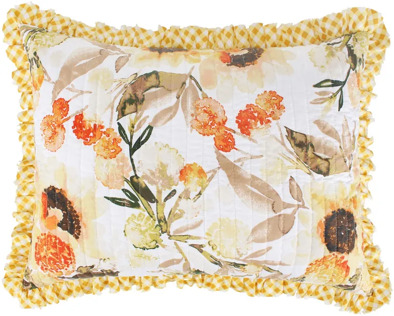 Kelsa Set of 2 Standard and King Floral Pillow Sham Set, Polyester Photo 2