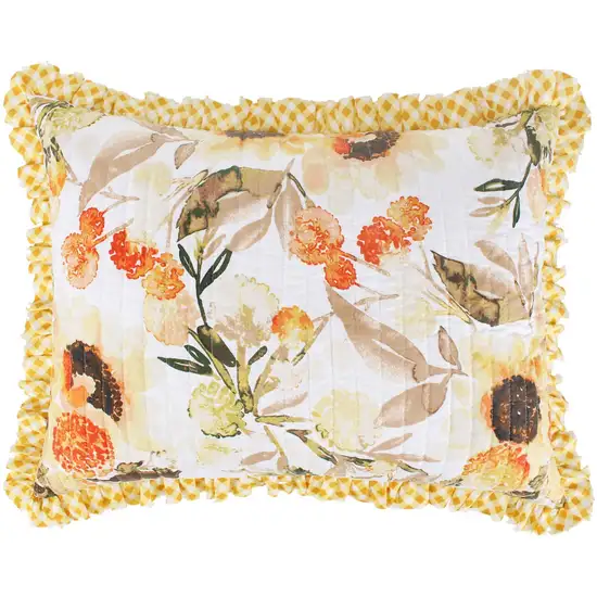 Kelsa Set of 2 Standard and King Floral Pillow Sham Set, Polyester Photo 2