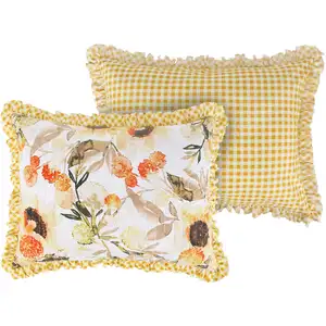 Photo of Kelsa Set of 2 Standard and King Floral Pillow Sham Set, Polyester