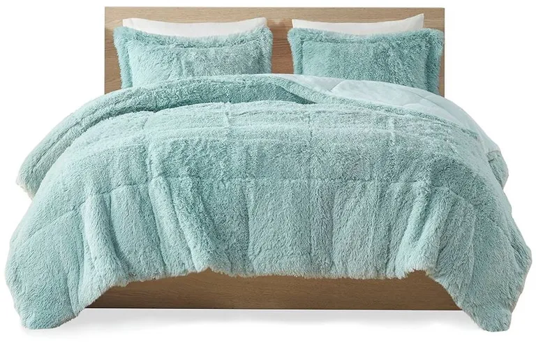 Soft Sherpa Faux Fur 3-Piece Comforter Set Photo 4