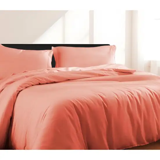 Coral King Cotton Blend 300 Thread Count Washable Duvet Cover Set Photo 1